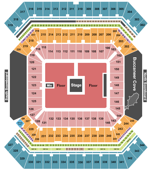 Raymond James Stadium Zach Bryan Seating Chart